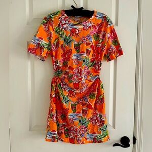 Zara Tropical Print Mini Dress